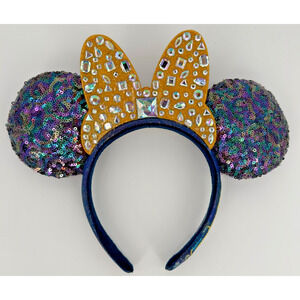 2021 Walt Disney World Parks 50th Anniversary Purple Sequin Minnie Mouse Ears